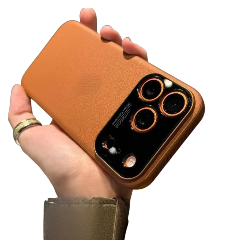 Luxury iPhone Case — Built-In MagSafe Heat-Dissipation Leather-Texture Cover with Shockproof Anti-Fingerprint Dustproof Non-Slip Slim Design