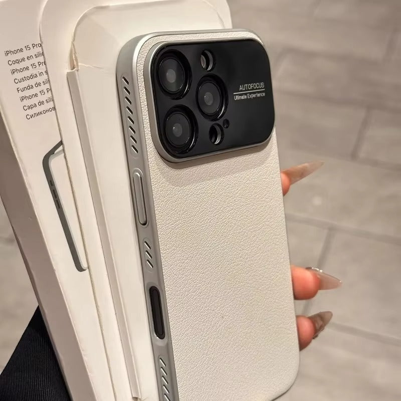 Luxury iPhone Case — Built-In MagSafe Heat-Dissipation Leather-Texture Cover with Shockproof Anti-Fingerprint Dustproof Non-Slip Slim Design