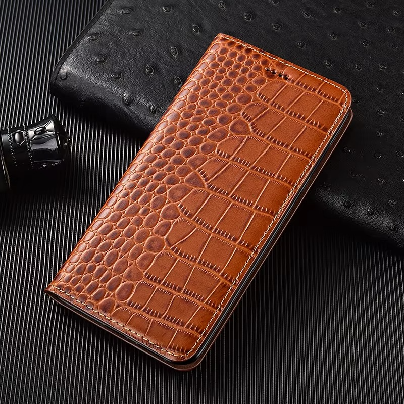 Luxury iPhone Case — Business Flip Wallet Genuine Leather Cover with Kickstand, Magnetic Full-Protection Design & Anti-Scratch Non-Slip Finish
