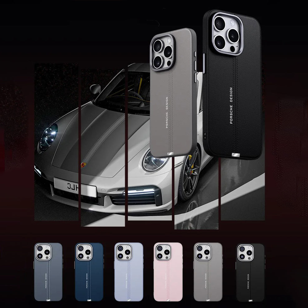 Luxury iPhone Case — Business Leather MagSafe Magnetic Cover with Anti-Fall Design, Metal Buttons, Shockproof Dual-Layer Protection & Non-Slip Textured Finish
