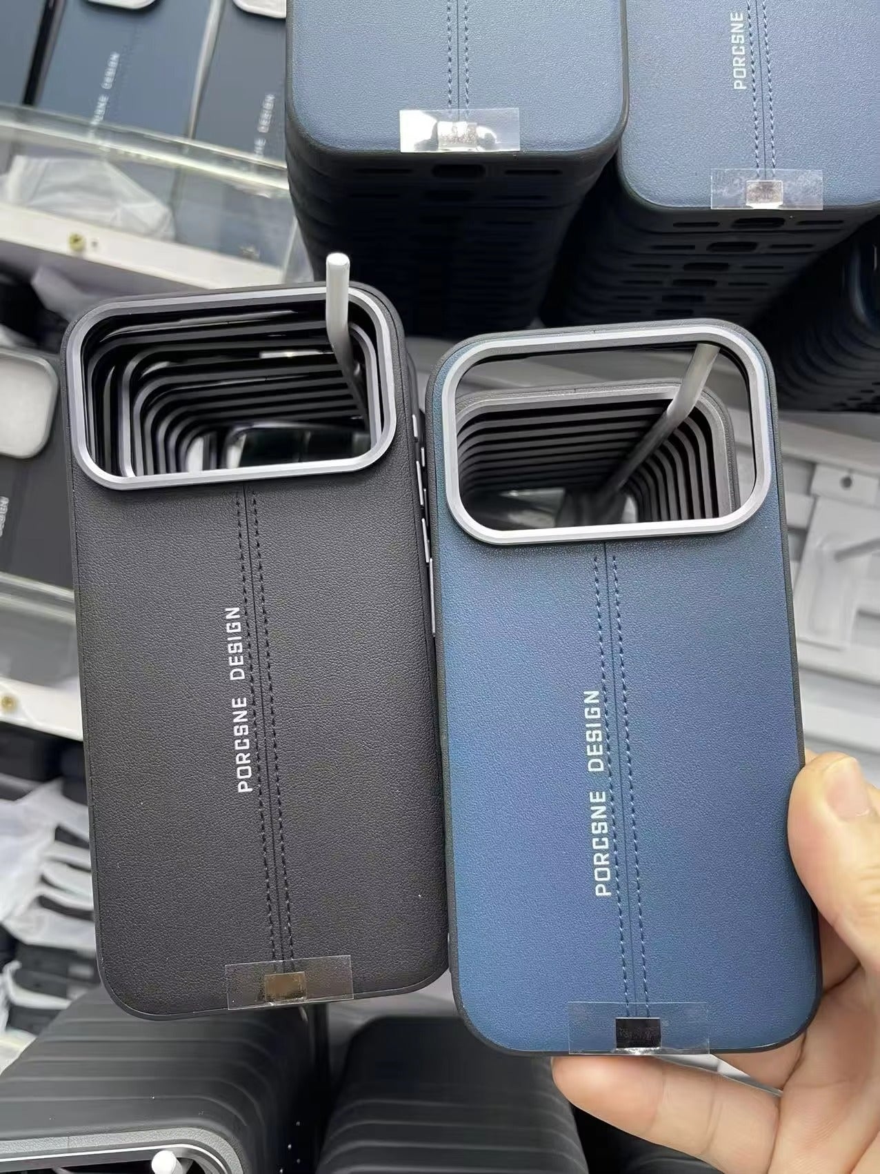 Luxury iPhone Case — Business Leather MagSafe Magnetic Cover with Anti-Fall Design, Metal Buttons, Shockproof Dual-Layer Protection & Non-Slip Textured Finish