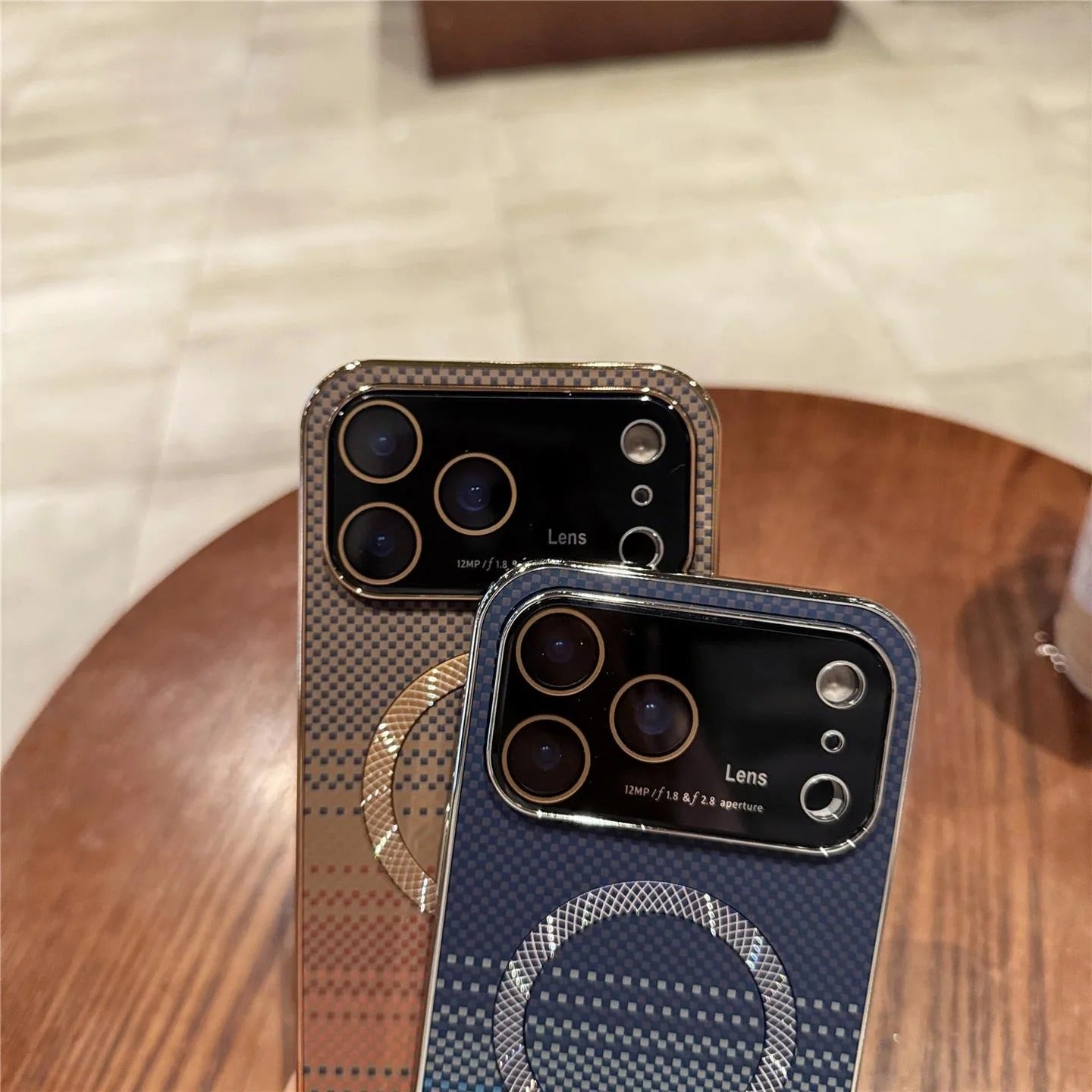 Luxury iPhone Case — Carbon Fiber Soft TPU MagSafe Cover with Slim Shock-Resistant Design and Lightweight Protective Finish