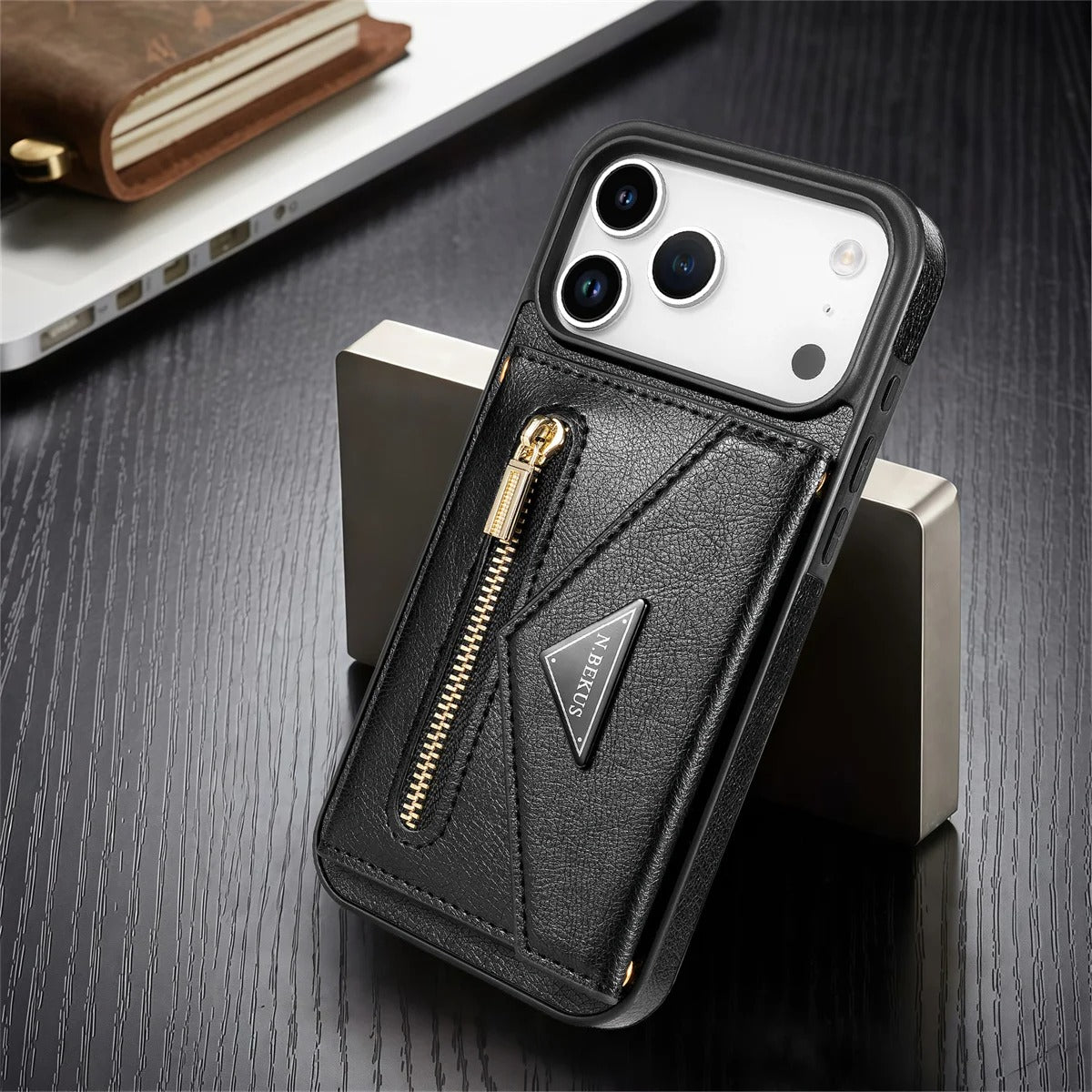 Luxury iPhone Case — Crossbody Wallet with Card Holder and Lanyard Strap, Shockproof Leather Cover, Anti-Fingerprint Full Access Design