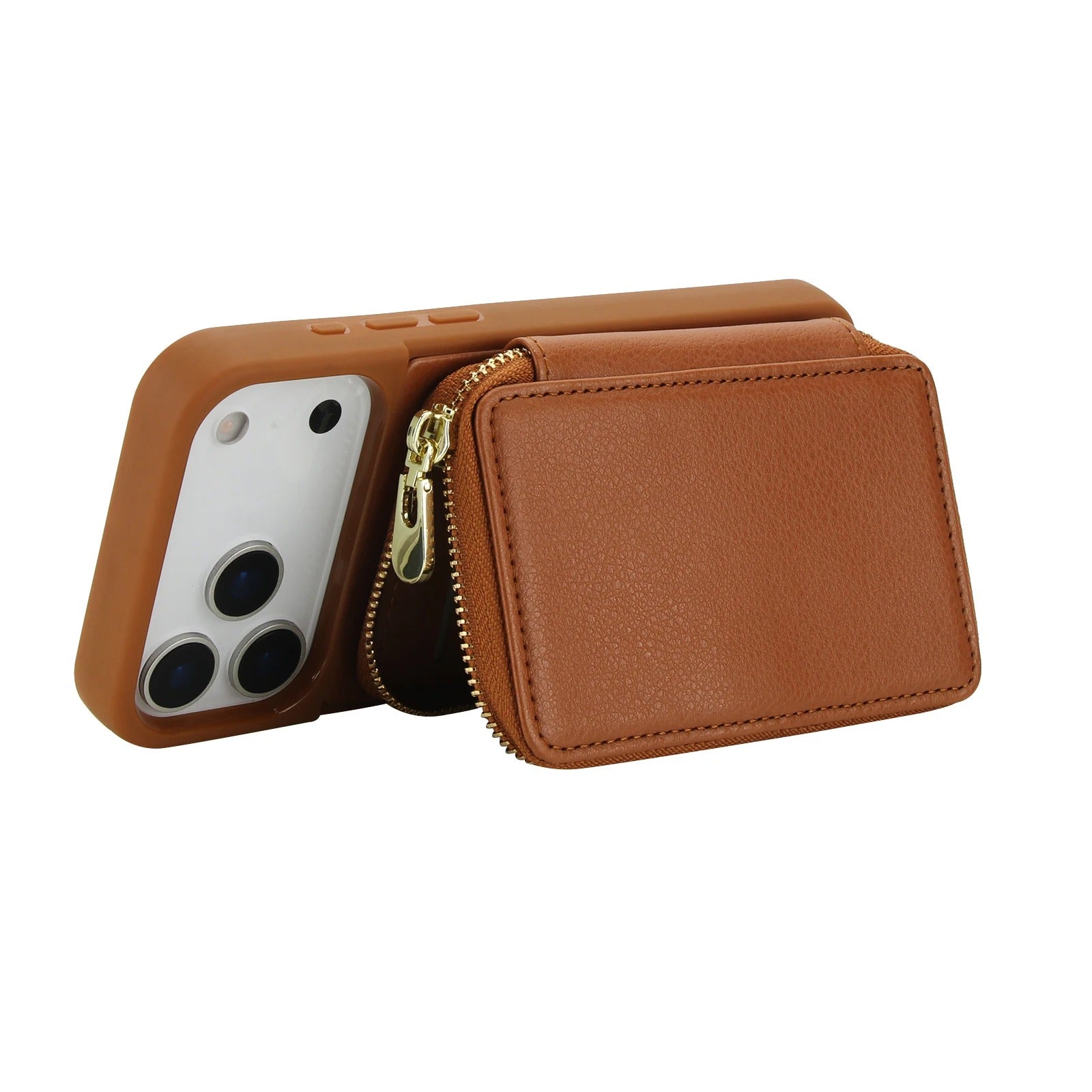 Luxury iPhone Case — Crossbody Zipper Wallet Flip Leather Cover with Card Slot, RFID Pocket and Secure Shoulder Strap Design