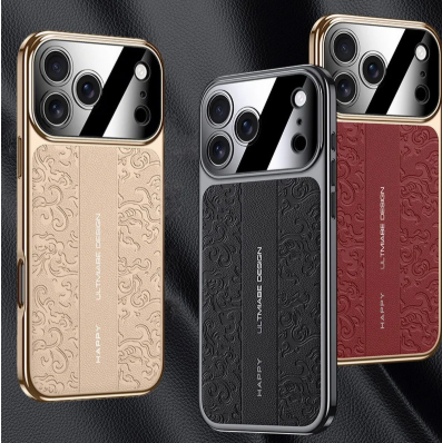 Luxury iPhone Case — Electroplated Leather Soft TPU Cover with Magnetic Support, Anti-Fingerprint Anti-Scratch Dual-Layer Protection & Lightweight Non-Slip Design