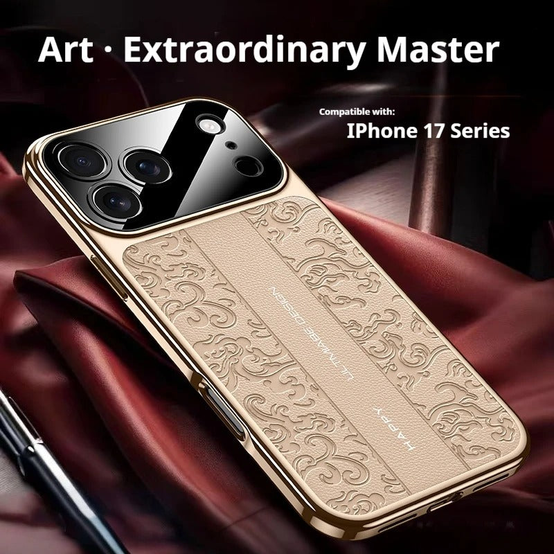 Luxury iPhone Case — Electroplated Leather Soft TPU Cover with Magnetic Support, Anti-Fingerprint Anti-Scratch Dual-Layer Protection & Lightweight Non-Slip Design
