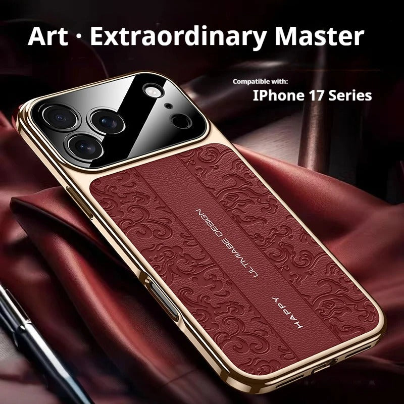 Luxury iPhone Case — Electroplated Leather Soft TPU Cover with Magnetic Support, Anti-Fingerprint Anti-Scratch Dual-Layer Protection & Lightweight Non-Slip Design
