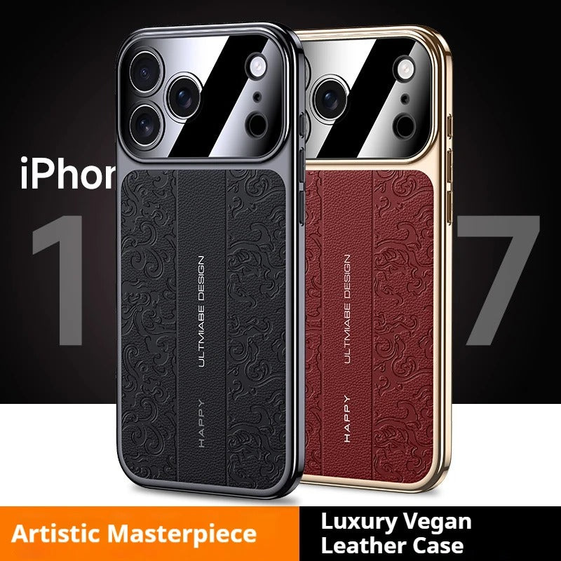 Luxury iPhone Case — Electroplated Leather Soft TPU Cover with Magnetic Support, Anti-Fingerprint Anti-Scratch Dual-Layer Protection & Lightweight Non-Slip Design