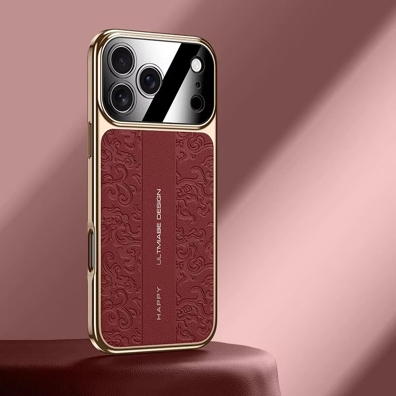 Luxury iPhone Case — Electroplated Leather Soft TPU Cover with Magnetic Support, Anti-Fingerprint Anti-Scratch Dual-Layer Protection & Lightweight Non-Slip Design