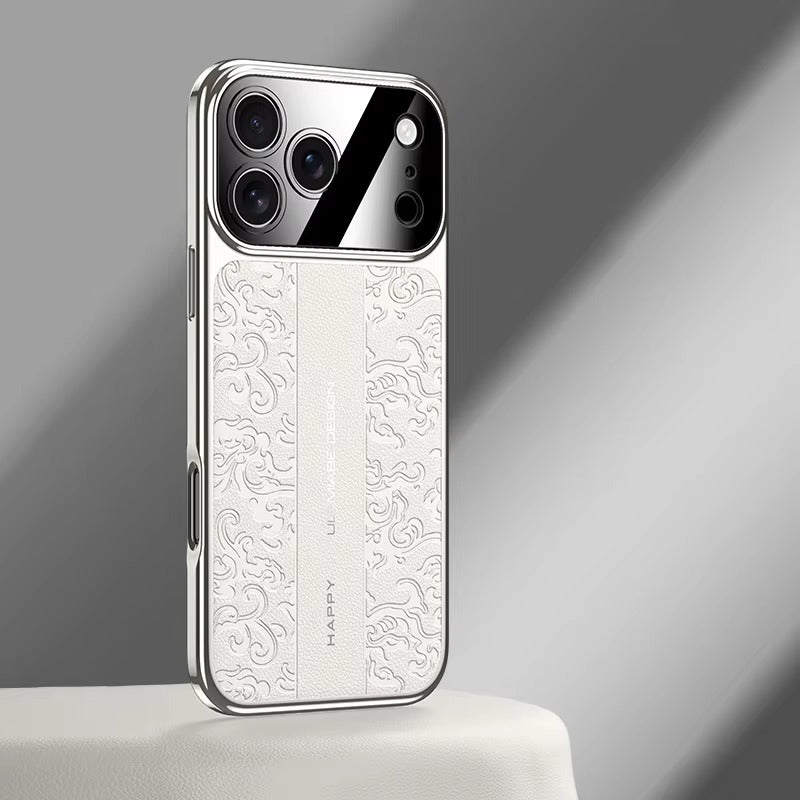 Luxury iPhone Case — Electroplated Leather Soft TPU Cover with Magnetic Support, Anti-Fingerprint Anti-Scratch Dual-Layer Protection & Lightweight Non-Slip Design
