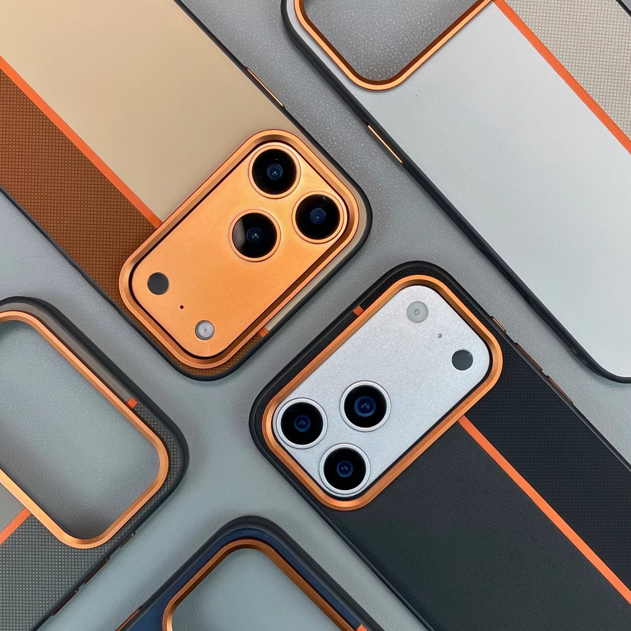 Luxury iPhone Case — Frosted PU Leather Texture MagSafe Armor Cover with Alloy Lens Protection, Matte Anti-Fingerprint Finish and Shockproof TPU Edge Design