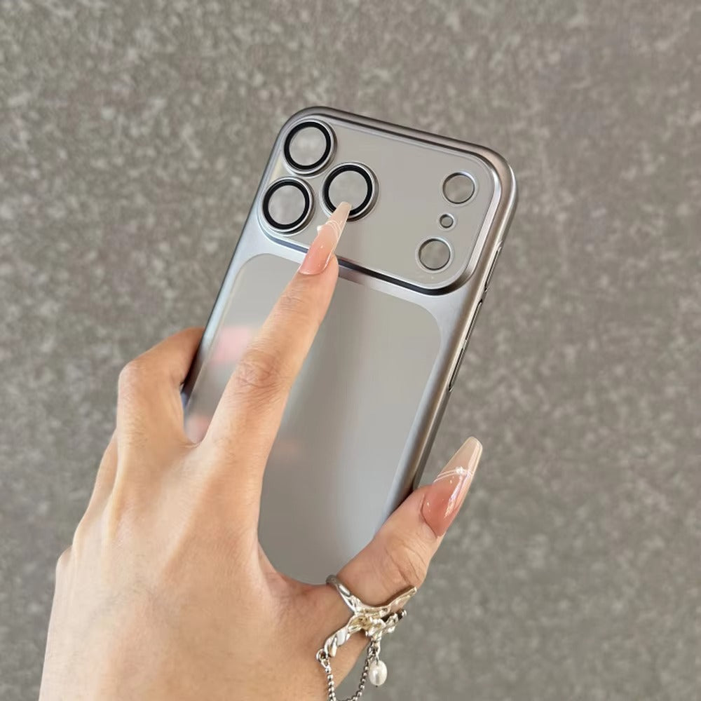 Luxury iPhone Case — Frosted Transparent Matte PC Armor Cover with Full Lens Protection and Plain Frame Design