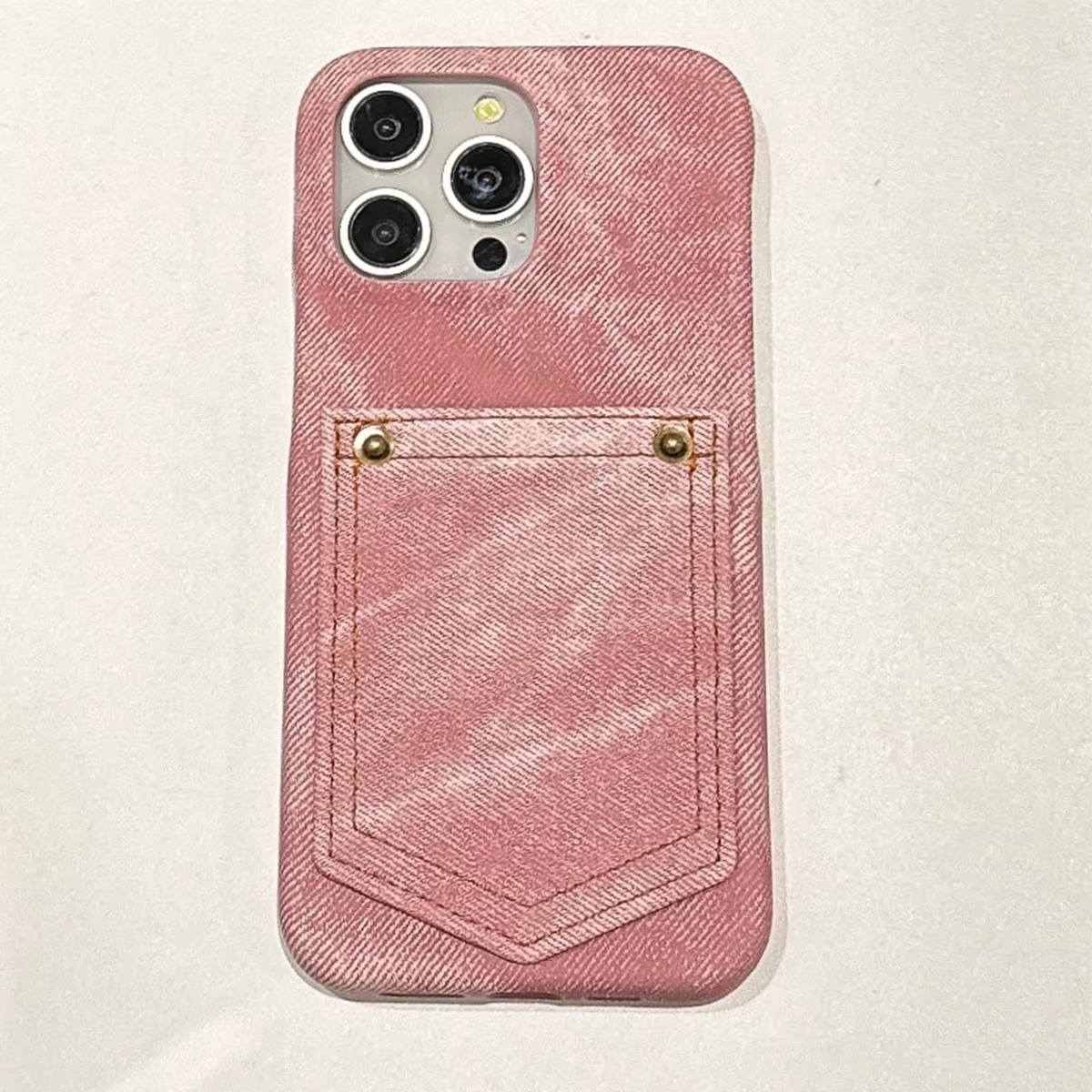 Luxury iPhone Case — Full-Coverage Denim Leather Card Bag Cover, Anti-Fingerprint Anti-Scratch PU Design