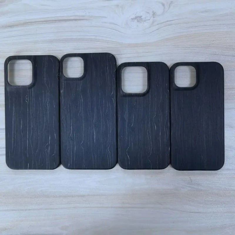 Luxury iPhone Case — Genuine Bamboo & Walnut Wooden Hard Back Cover with Dustproof Half-Wrapped Protection and Custom Natural Design