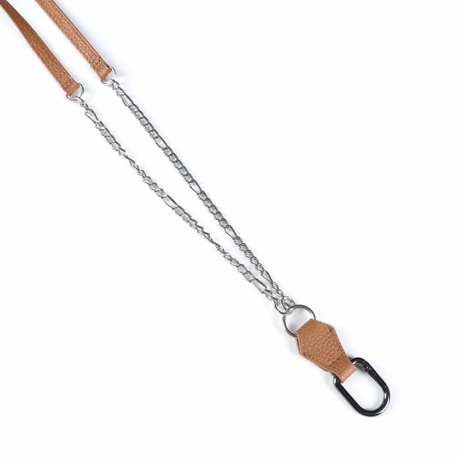 Luxury iPhone Case — Genuine Leather Crossbody Cover with Metal Strap Sling, Shockproof Protective Design and Premium Anti-Slip Finish