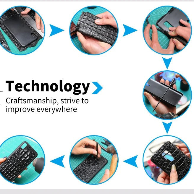 Luxury iPhone Case — Genuine Leather Full-Coverage Back Cover with Ring Stand, Anti-Fingerprint Anti-Scratch Protection & Slim Elegant Design