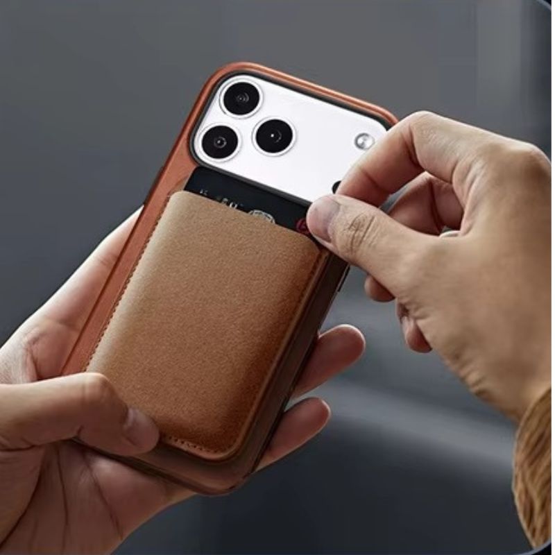 Luxury iPhone Case — Genuine Leather MagSafe Compatible Slim-Fit Cover with Shockproof Full-Coverage Protection, Anti-Fingerprint Non-Slip Design
