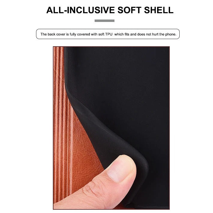 Luxury iPhone Case — Genuine Python Leather Wallet Flip Cover with Snake Skin Design, Card Holder, Non-Slip Grip & Full-Screen Protective Closure