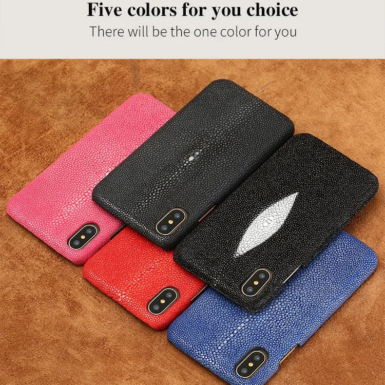 Luxury iPhone Case — Genuine Stingray Leather Shockproof Cover with Lightweight Half-Wrapped Design, Anti-Fingerprint Dustproof Protection and Premium Craft Finish