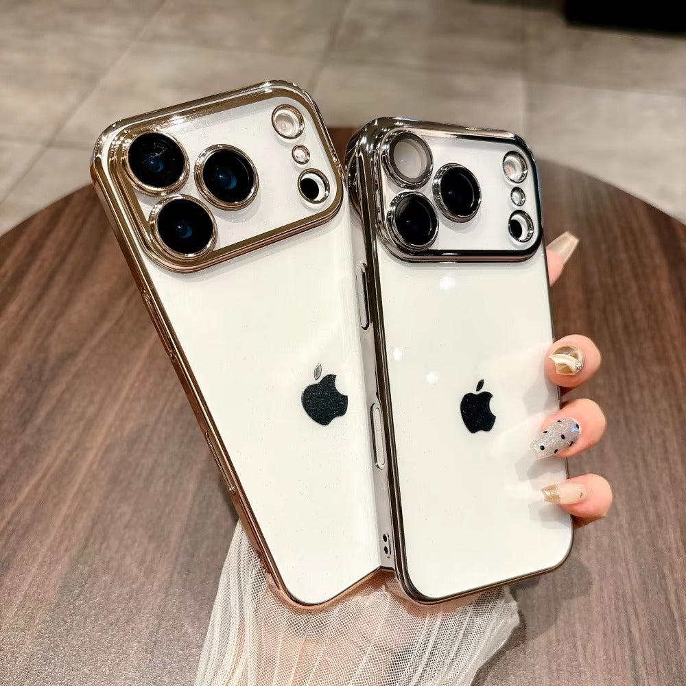 Luxury iPhone Case — Glitter Clear Soft TPU Cover with Camera Protector, Shockproof Anti-Fingerprint Anti-Scratch Dustproof Lightweight Design