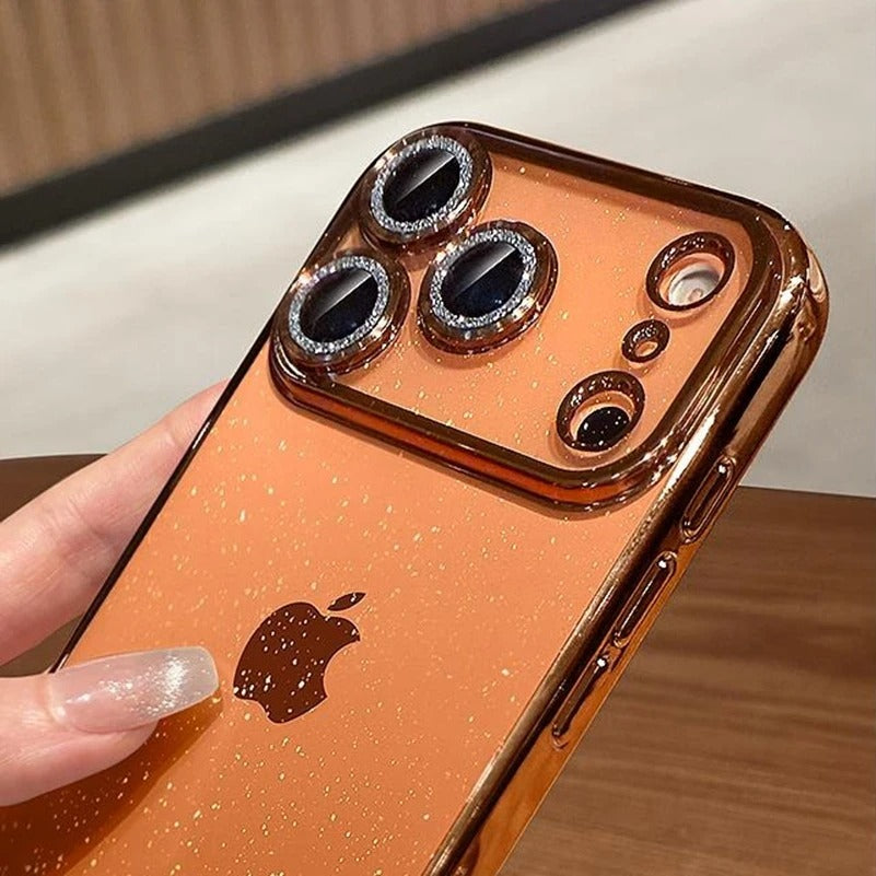Luxury iPhone Case — Glitter Clear Soft TPU Cover with Camera Protector, Shockproof Anti-Fingerprint Anti-Scratch Dustproof Lightweight Design