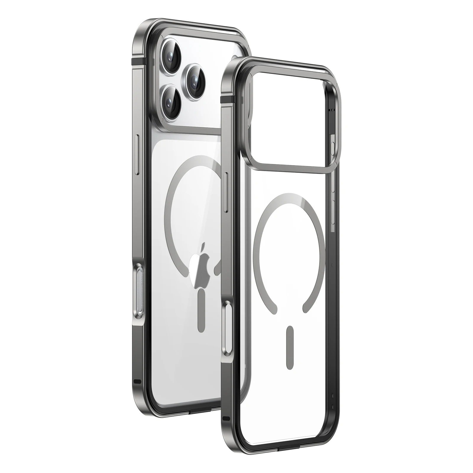 Luxury iPhone Case — High-End Metal Frame MagSafe Cover with HD Acrylic Backplate and Durable Shockproof Protective Design