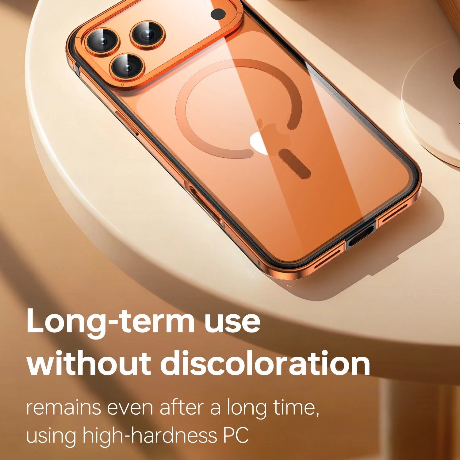 Luxury iPhone Case — High-End Metal Frame MagSafe Cover with HD Acrylic Backplate and Durable Shockproof Protective Design