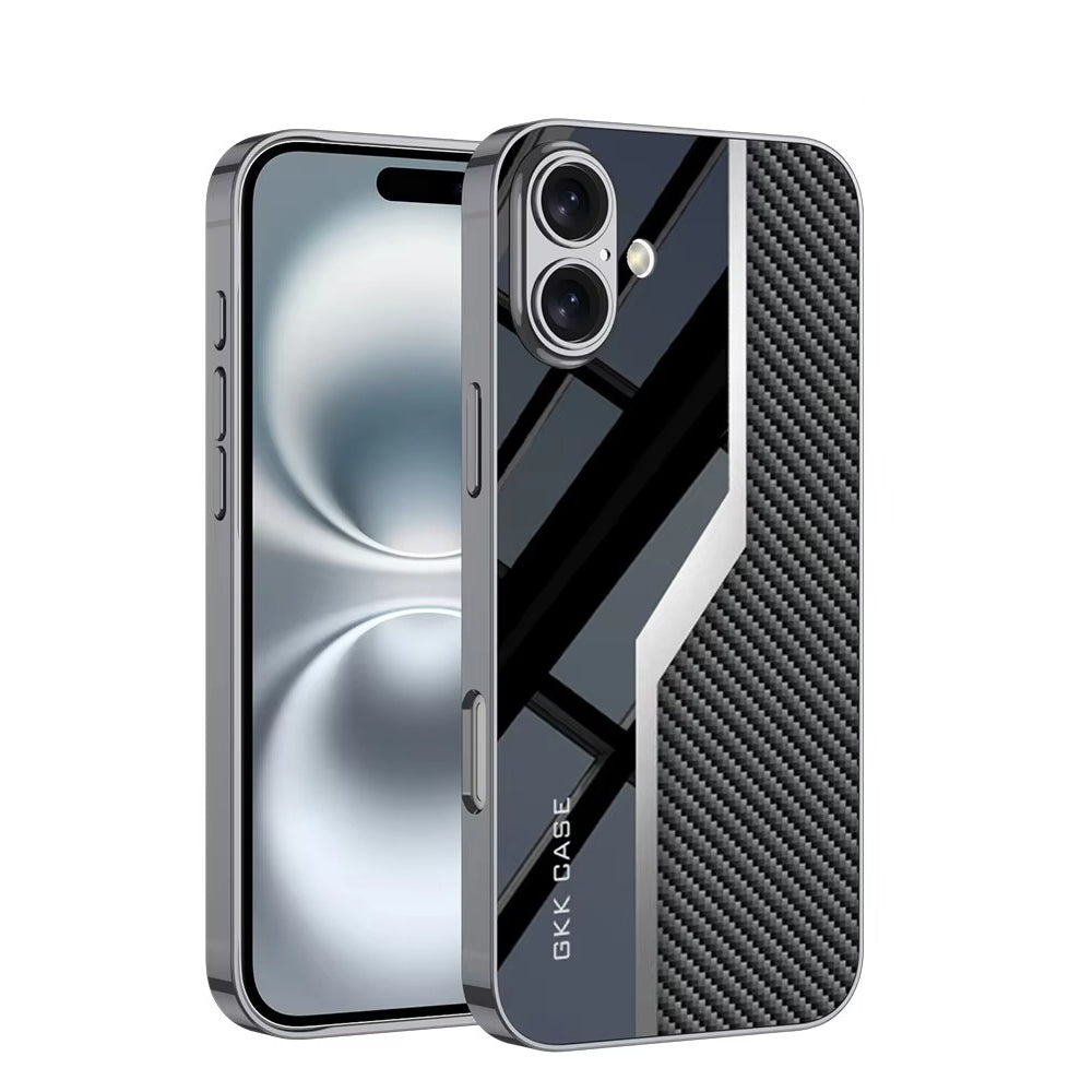 Luxury iPhone Case — Leather Plating Cover with Soft TPU Edges, Shockproof Anti-Scratch Design, Ultra-Thin Plated Frame & Full Camera Lens Protection