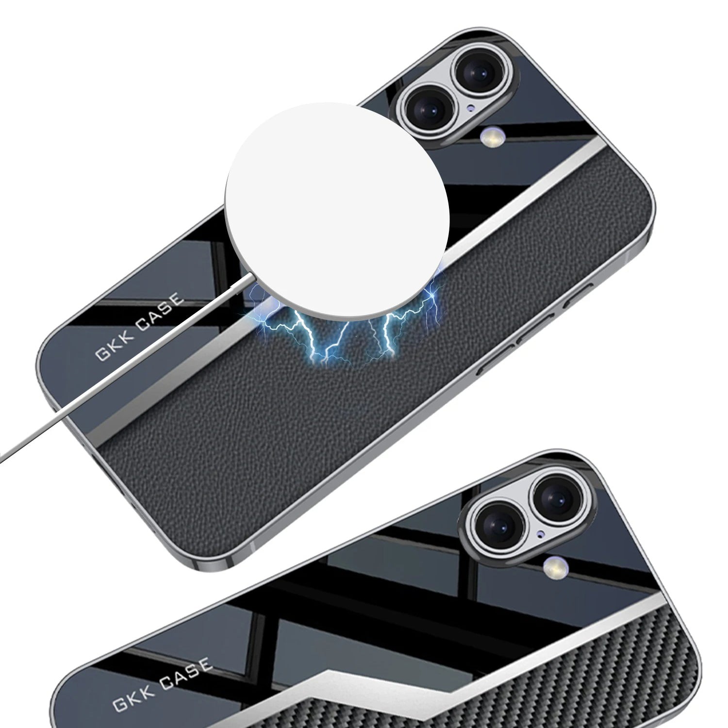 Luxury iPhone Case — Leather Plating Cover with Soft TPU Edges, Shockproof Anti-Scratch Design, Ultra-Thin Plated Frame & Full Camera Lens Protection