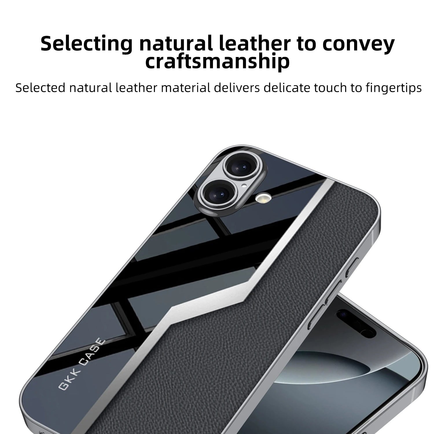 Luxury iPhone Case — Leather Plating Cover with Soft TPU Edges, Shockproof Anti-Scratch Design, Ultra-Thin Plated Frame & Full Camera Lens Protection