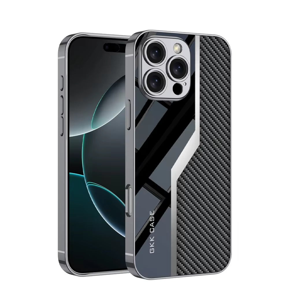 Luxury iPhone Case — Leather Plating Cover with Soft TPU Edges, Shockproof Anti-Scratch Design, Ultra-Thin Plated Frame & Full Camera Lens Protection