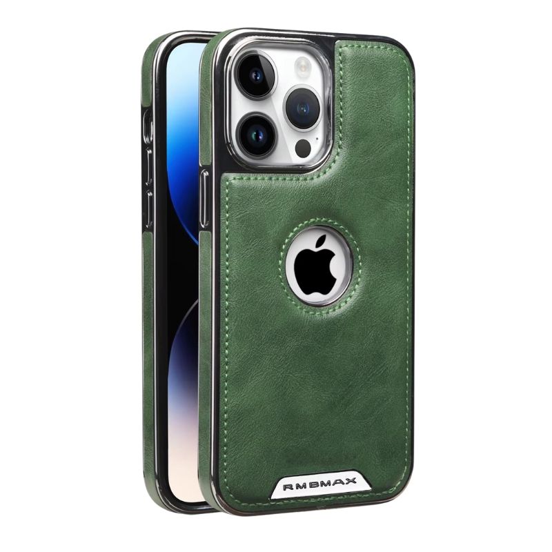 Luxury iPhone Case — Leather Shockproof Protective Cover with Anti-Fingerprint Anti-Scratch Dustproof Non-Slip Design and Easy-Access Cutouts