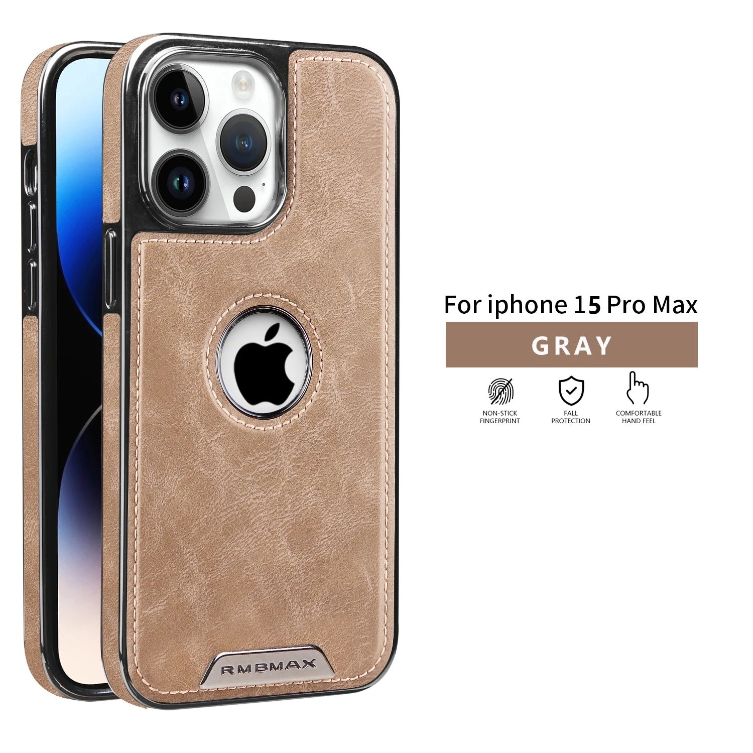 Luxury iPhone Case — Leather Shockproof Protective Cover with Anti-Fingerprint Anti-Scratch Dustproof Non-Slip Design and Easy-Access Cutouts