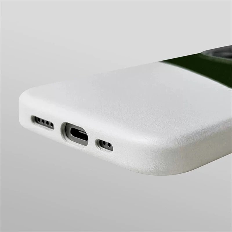 Luxury iPhone Case — Linen PU Leather MagSafe Cover with Card Slot Holder, Shockproof Full-Protection Design and Matte Anti-Fingerprint Finish