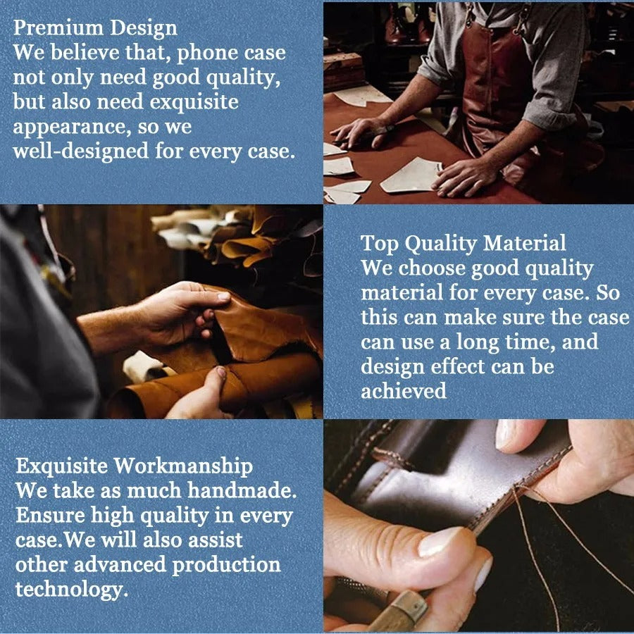 Luxury iPhone Case — MagSafe Detachable Leather Wallet Cover with Magnetic Stand, 5-Card Storage, Retro Design and Wireless-Charging Safe Back Case