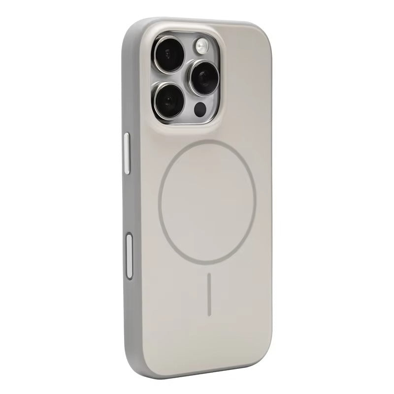 Luxury iPhone Case — MagSafe Frosted TPU+PC Shockproof Cover with Camera Button and Anti-Fingerprint Matte Design