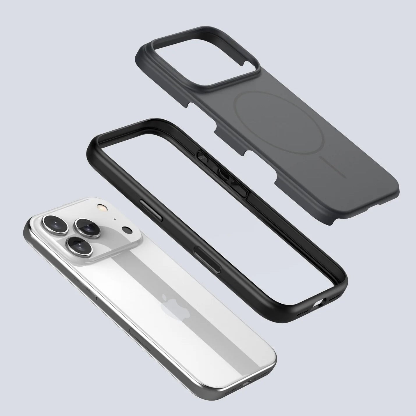 Luxury iPhone Case — MagSafe Frosted TPU+PC Shockproof Cover with Camera Button and Anti-Fingerprint Matte Design