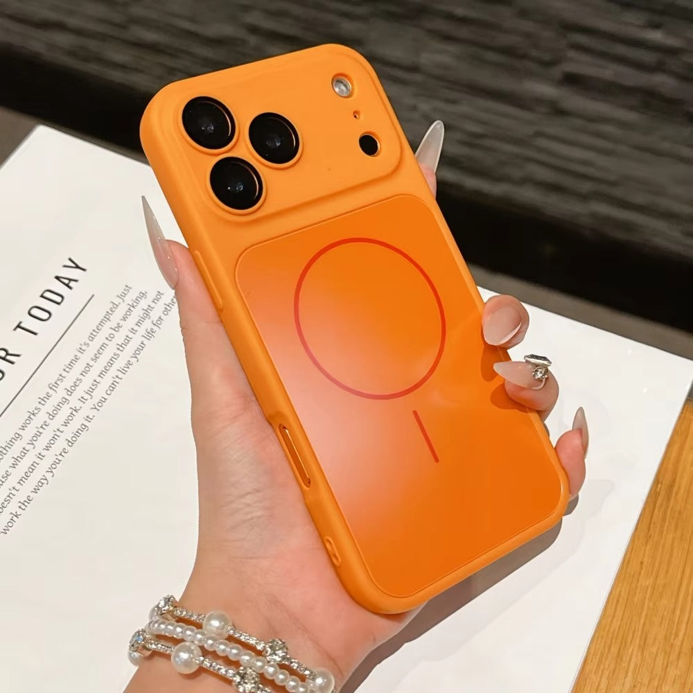 Luxury iPhone Case — MagSafe Matte PC Cover with Glass Lens Protection, Slim Shockproof Design and Camera Control Button