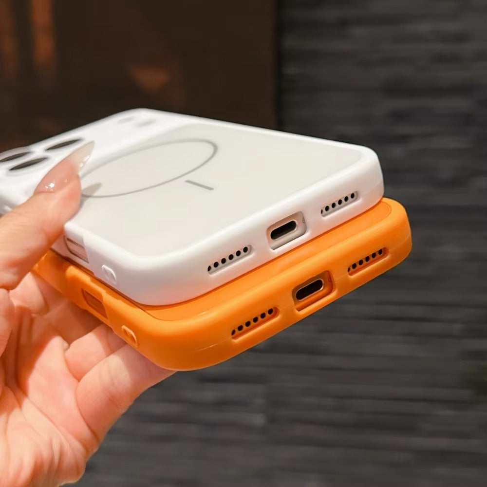 Luxury iPhone Case — MagSafe Matte PC Cover with Glass Lens Protection, Slim Shockproof Design and Camera Control Button