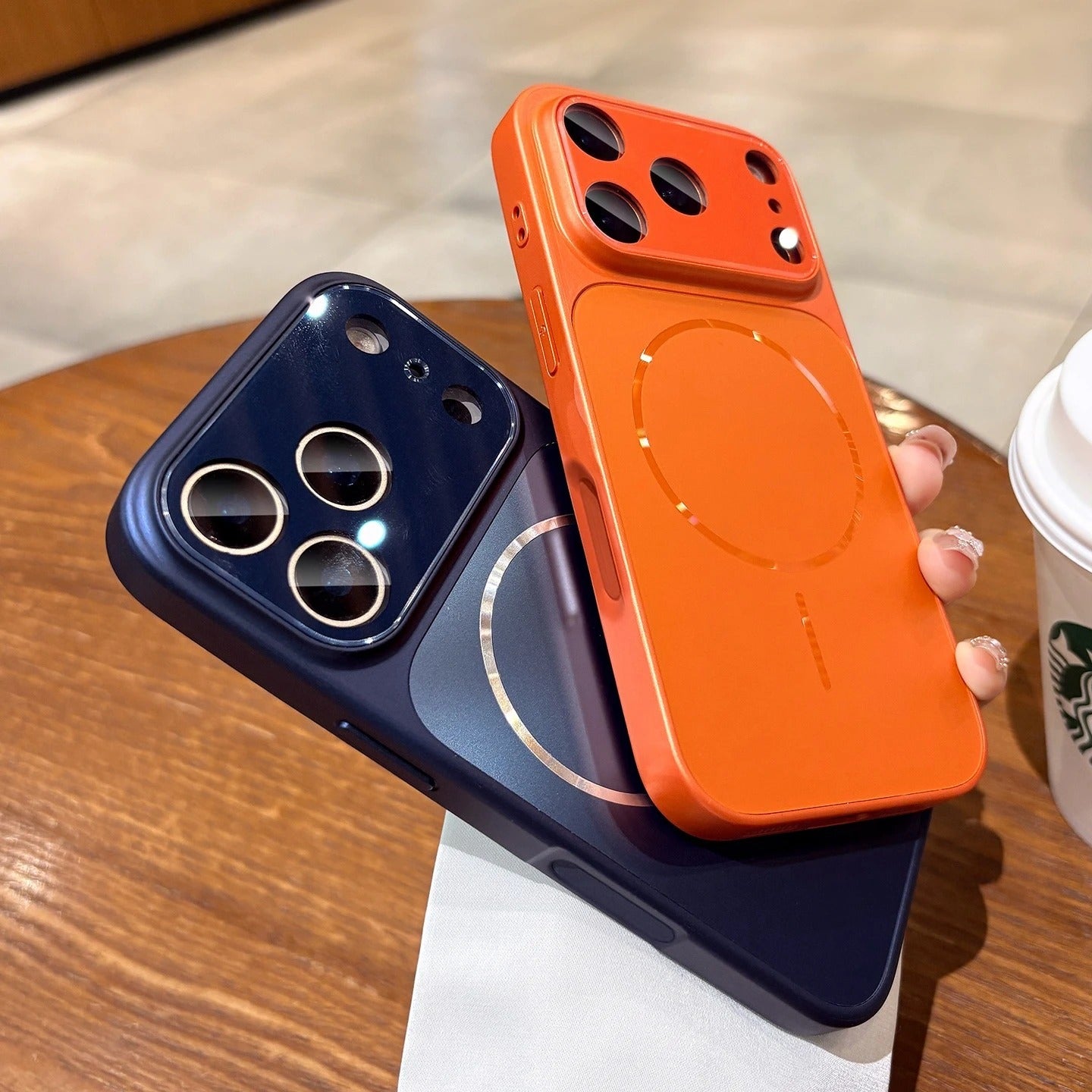 Luxury iPhone Case — MagSafe Matte PC Cover with Glass Lens Protection, Slim Shockproof Design and Camera Control Button