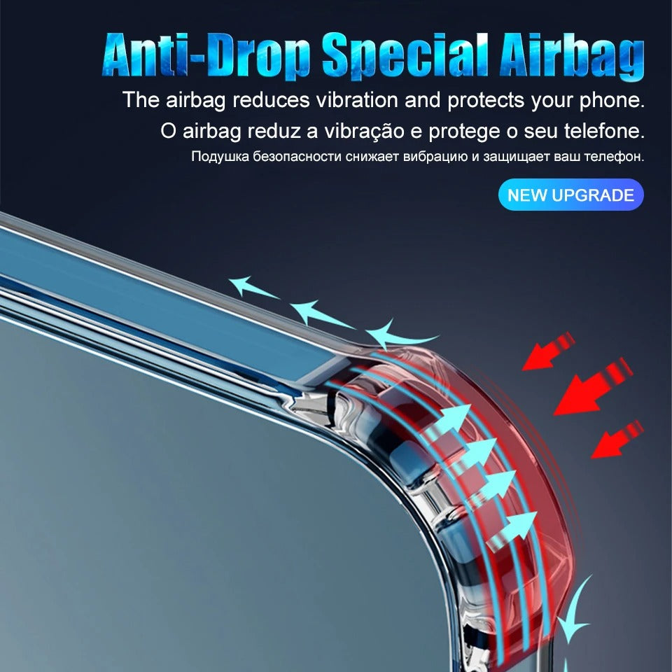 Luxury iPhone Case — MagSafe Transparent Shockproof PC Cover with Anti-Fingerprint Anti-Scratch Dustproof Slim-Fit Design