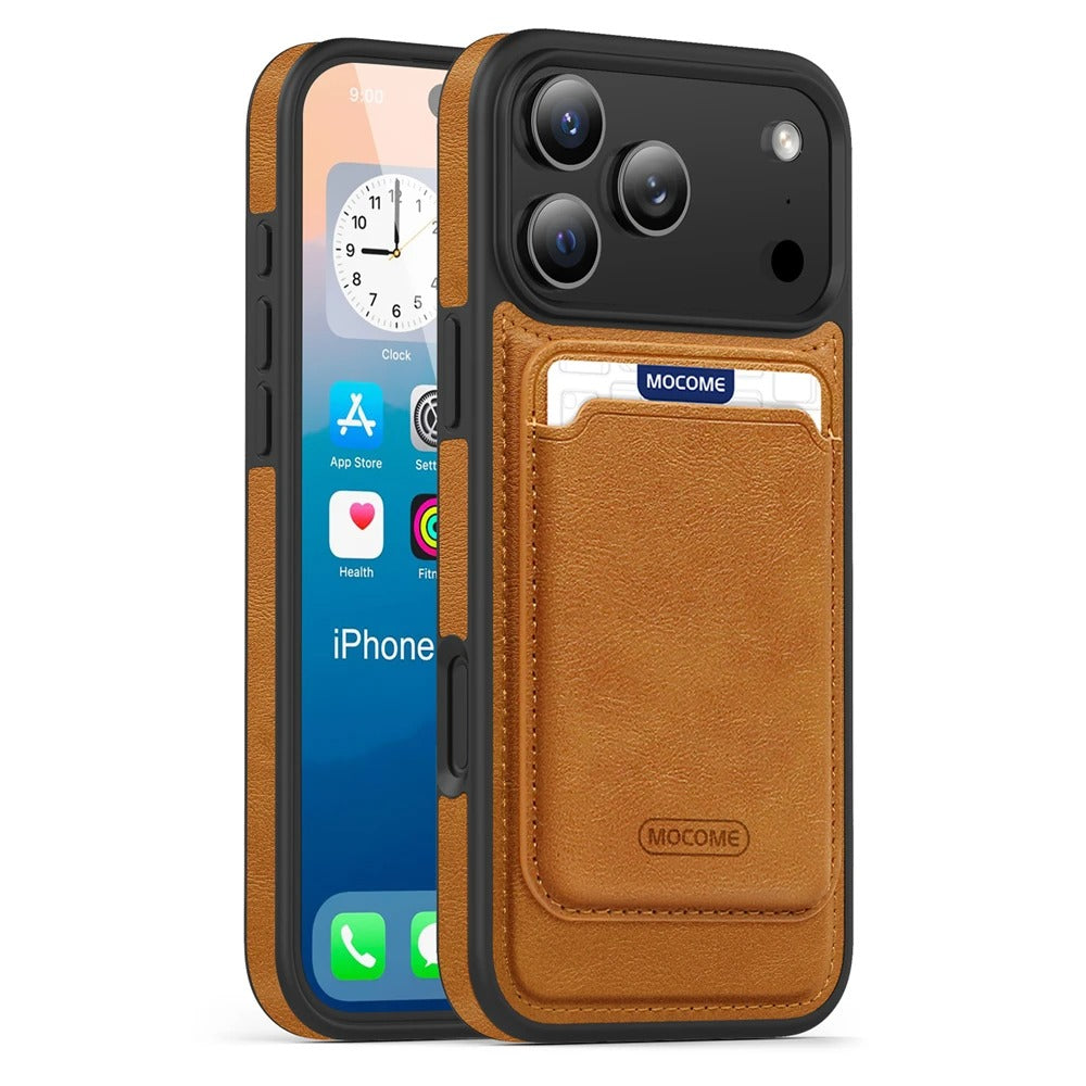Luxury iPhone Case — Magnetic 2-in-1 Leather Card-Holder Cover with Shockproof Dual-Layer Protection, Anti-Fingerprint Non-Slip Design & Wireless-Charging Support