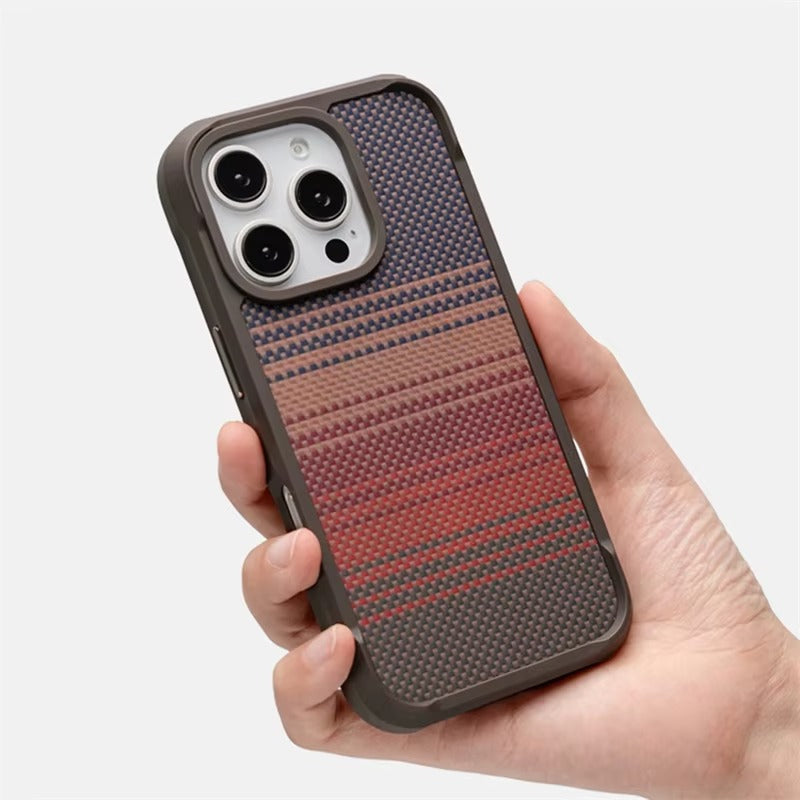 Luxury iPhone Case — Magnetic Carbon-Fiber Armor Cover with Frosted Matte Finish, Shockproof Bumper Design and MagSafe Compatibility