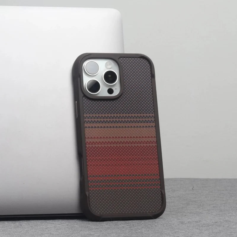 Luxury iPhone Case — Magnetic Carbon-Fiber Armor Cover with Frosted Matte Finish, Shockproof Bumper Design and MagSafe Compatibility
