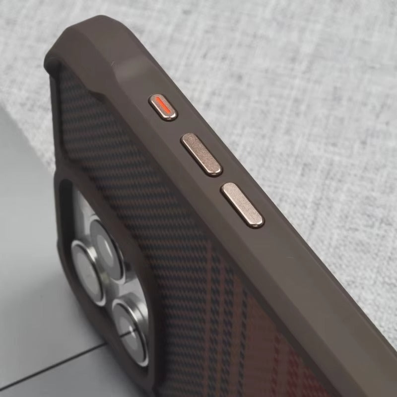 Luxury iPhone Case — Magnetic Carbon-Fiber Armor Cover with Frosted Matte Finish, Shockproof Bumper Design and MagSafe Compatibility