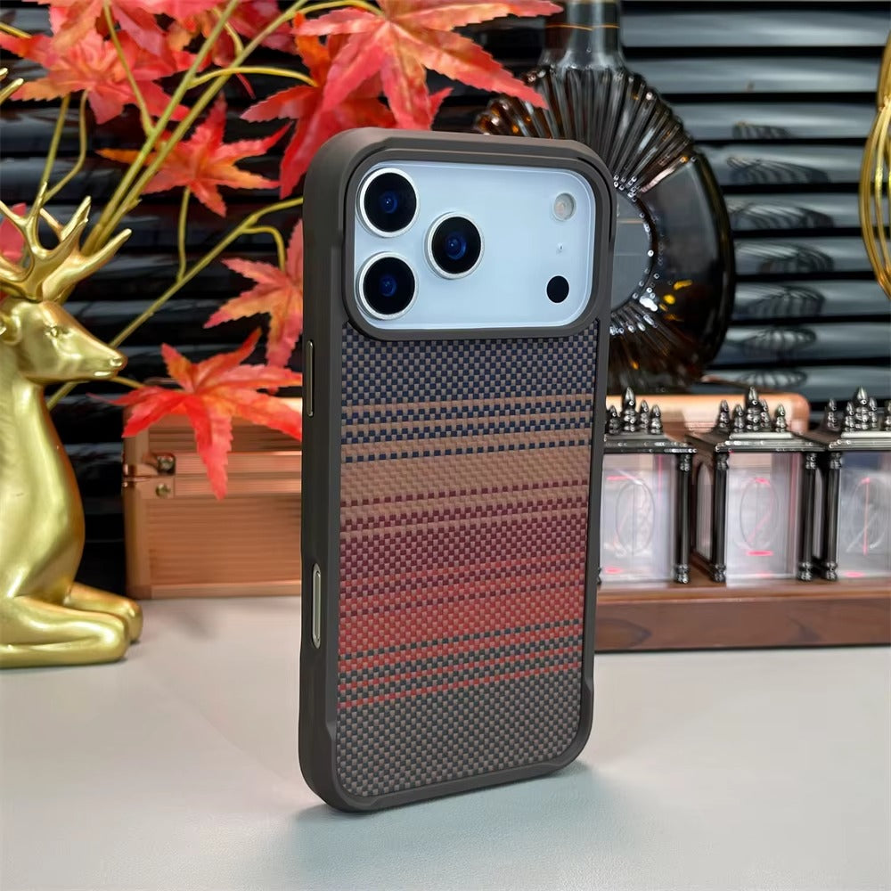 Luxury iPhone Case — Magnetic Carbon-Fiber Armor Cover with Frosted Matte Finish, Shockproof Bumper Design and MagSafe Compatibility