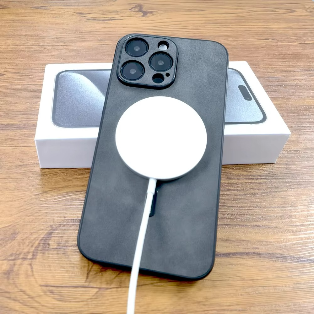 Luxury iPhone Case — Magnetic Deer Head Leather Cover with Shockproof Soft Protection, Wireless-Charging Support & Matte Anti-Fingerprint Design