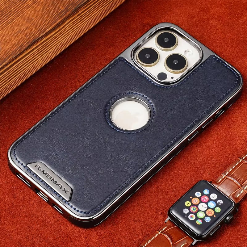 Luxury iPhone Case — Magnetic Leather Hybrid Cover with Wireless-Charging Safe Design, Anti-Fingerprint Anti-Scratch Dustproof Protection and Anti-Drop Build