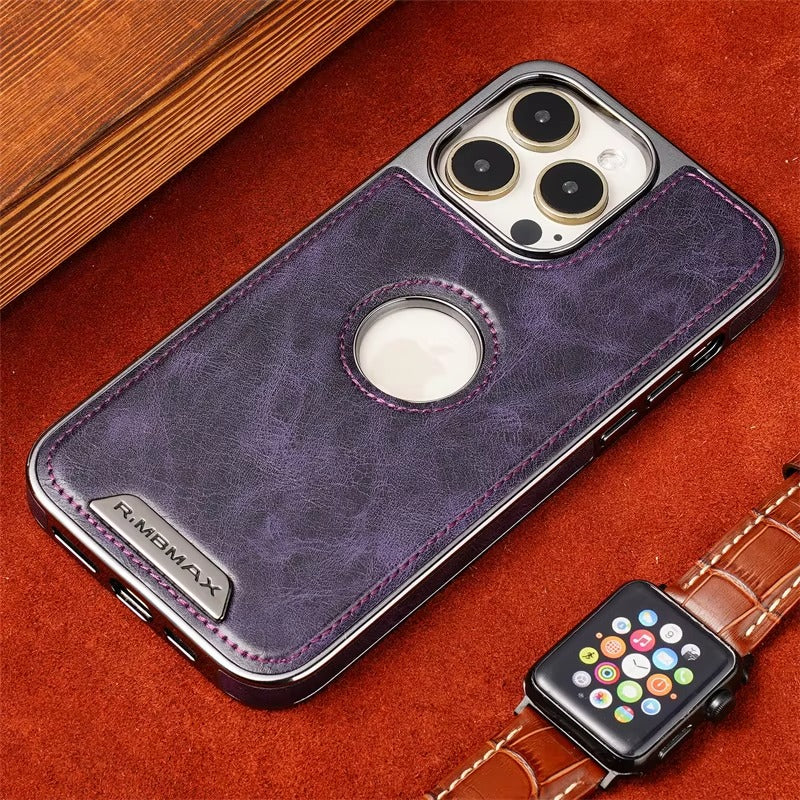 Luxury iPhone Case — Magnetic Leather Hybrid Cover with Wireless-Charging Safe Design, Anti-Fingerprint Anti-Scratch Dustproof Protection and Anti-Drop Build