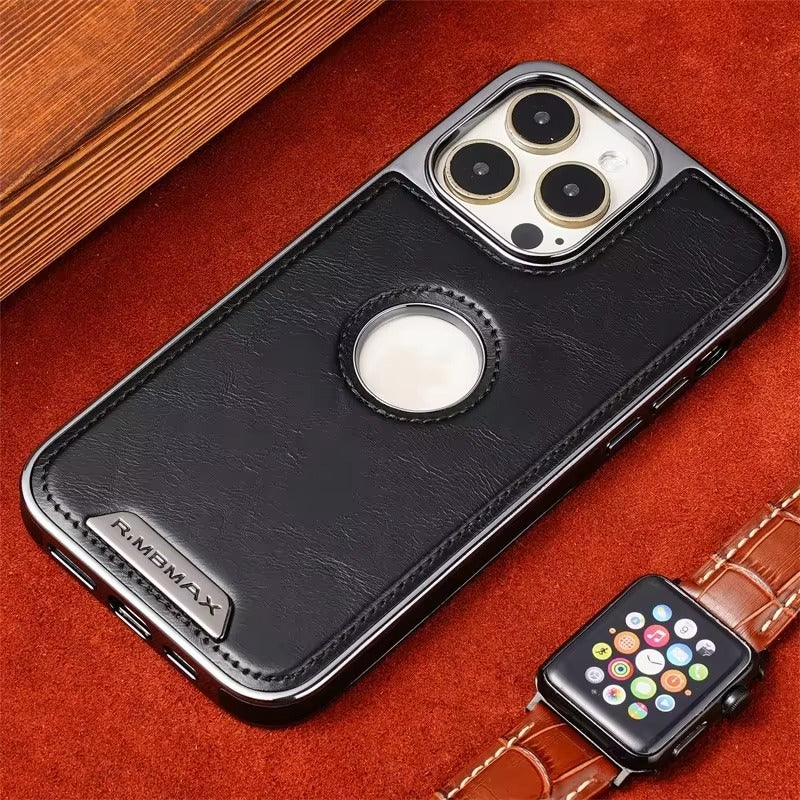 Luxury iPhone Case — Magnetic Leather Hybrid Cover with Wireless-Charging Safe Design, Anti-Fingerprint Anti-Scratch Dustproof Protection and Anti-Drop Build